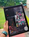 Black background photo frame