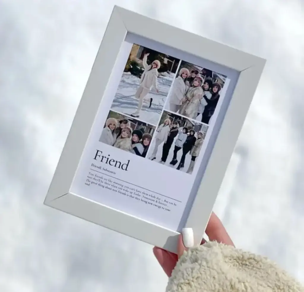 White frame customise photo frame