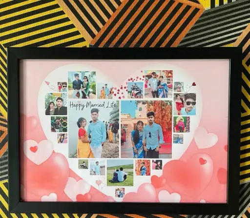 8*12 Customise photo frame love shape