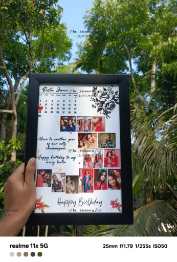 White background customise frame