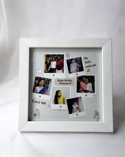 White background 4*4 photo frame