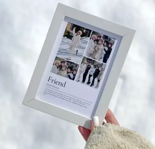 White frame customise photo frame