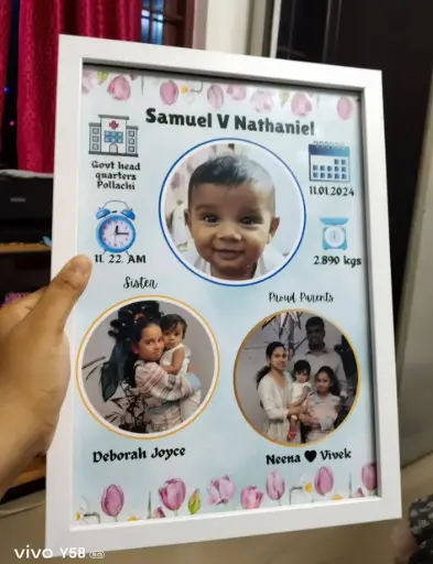 Baby theme customise photo frame