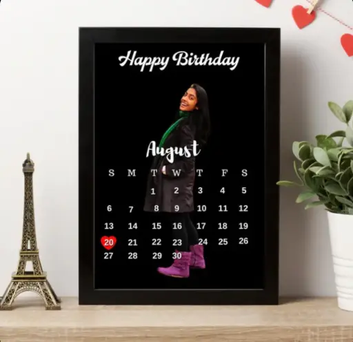 Black background customer photo frame
